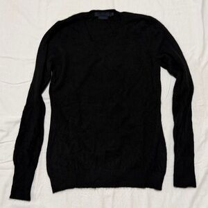 100% Cashmere V-Neck Sweater, Black